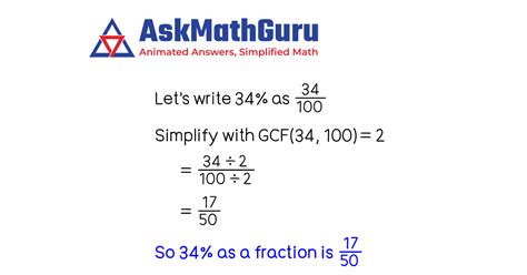 34 As Fraction