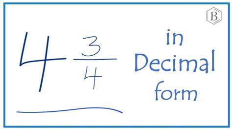 4/3 As Decimal