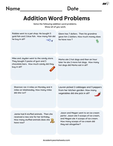 Addition Word Problems