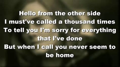 Adele And Hello Lyrics