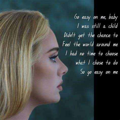 Adele Easy On Me Lyrics