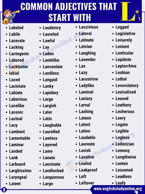 Adjective With L
