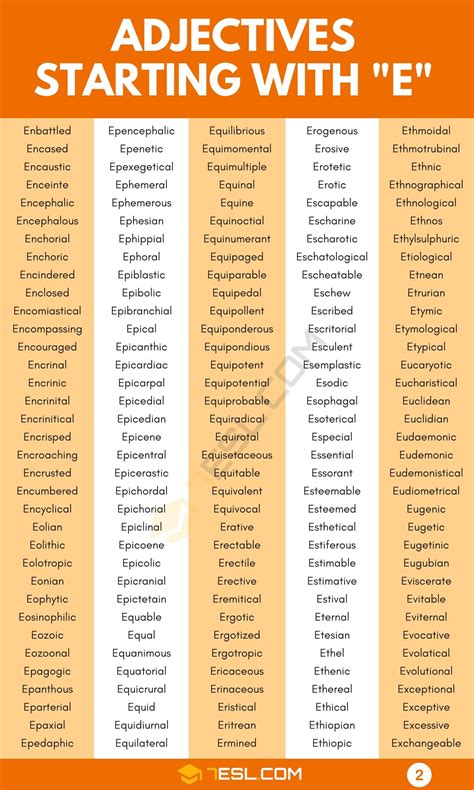 Adjectives Beginning With B