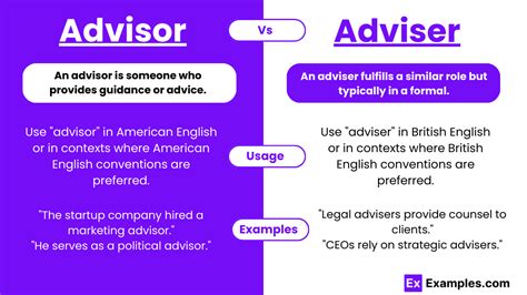 Advisor Vs Adviser