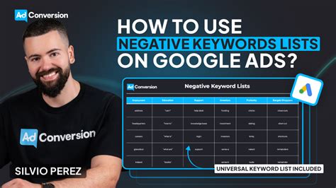 Adwords Negative Keywords List