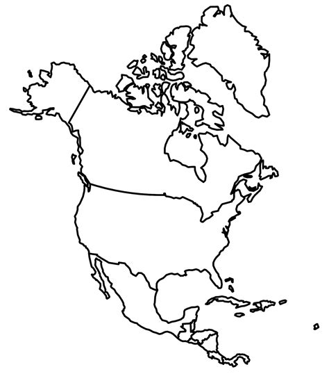 America Outline Map
