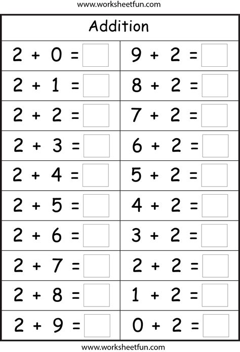 Basic Addition Worksheets
