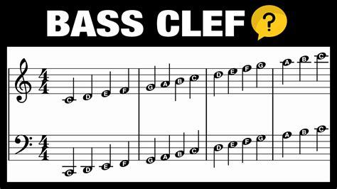 Bass Clef And Notes
