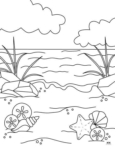Beach Coloring Page