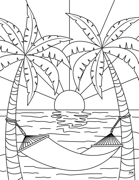 Beach Coloring Sheets