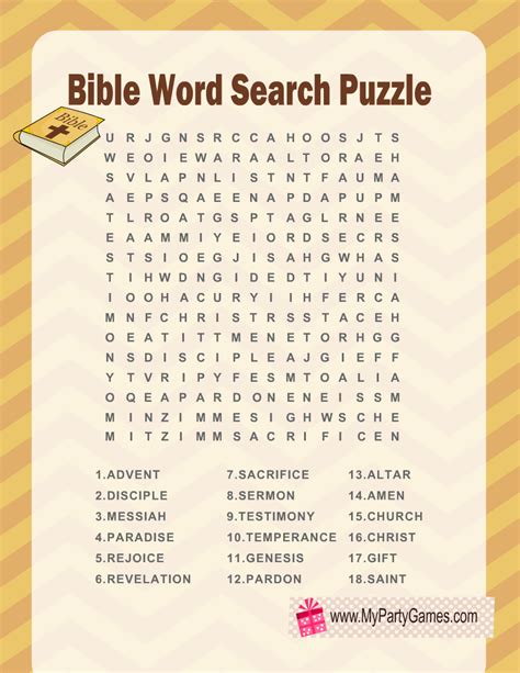 Bible Word Search Puzzles