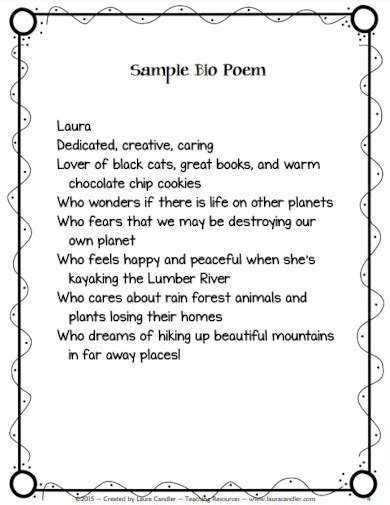 Bio Poem Examples