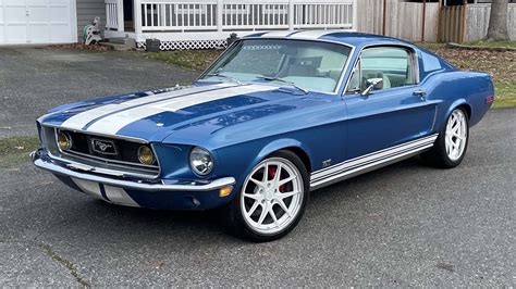 Blue 1960S Ford Mustang