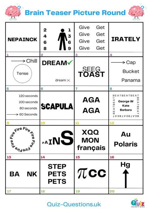 Brain Twister Answers