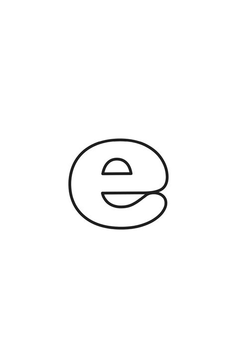 Bubble Letter E Lowercase