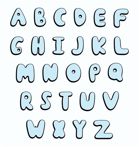 Bubble Letters Alphabet A