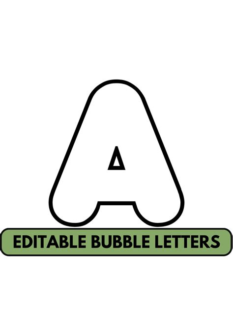 Bubble Letters Printable