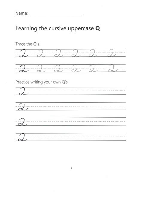 Capital Cursive Q