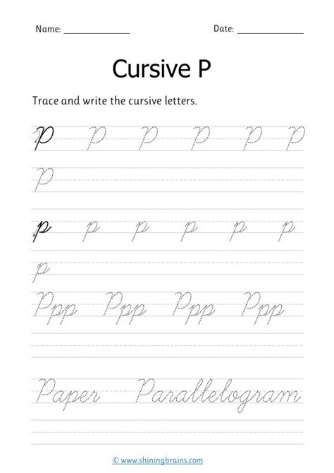 Capital P Cursive