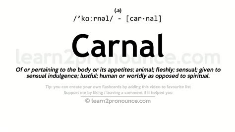 Carnal Definition Spanish