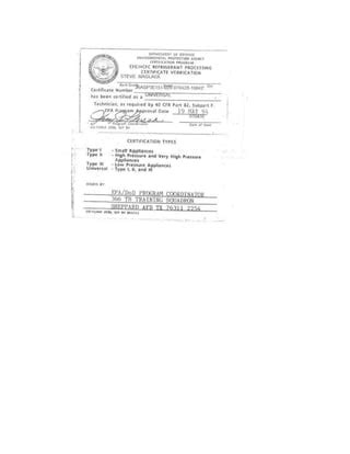 Cfc Hcfc Certification