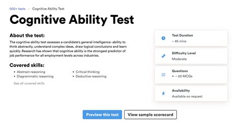 Cognitive Ability Assessment