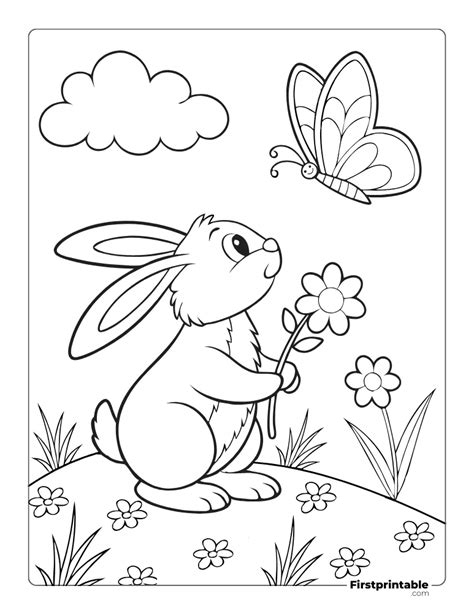 Coloring Page Spring
