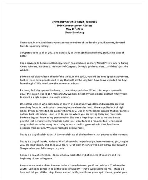 Commencement Speech Examples