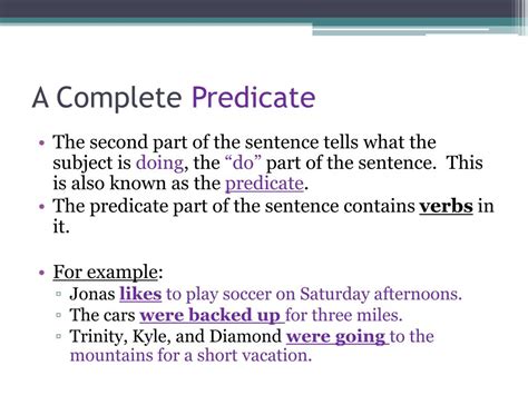 Complete Predicate Examples