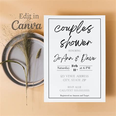 Couples Shower Invite