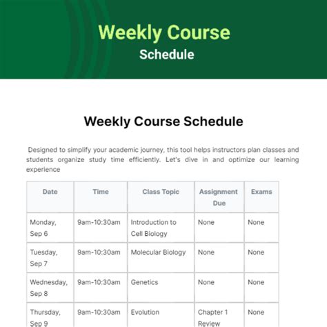 Course Schedule