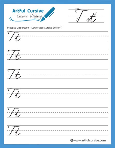 Cursive Letter T