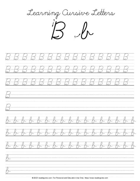 Cursive Lower Case B