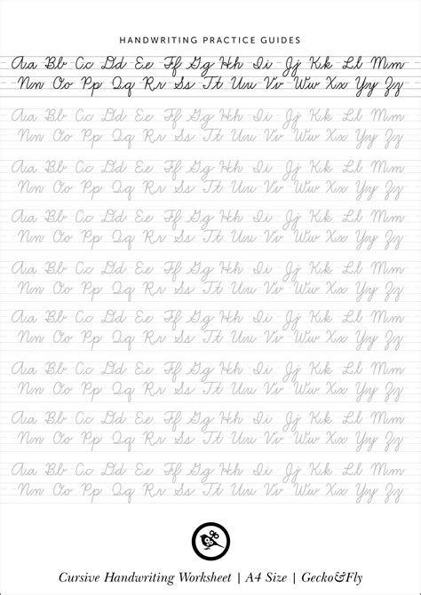 Cursive Script Handwriting Practice