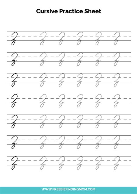 Cursive Sheet Z