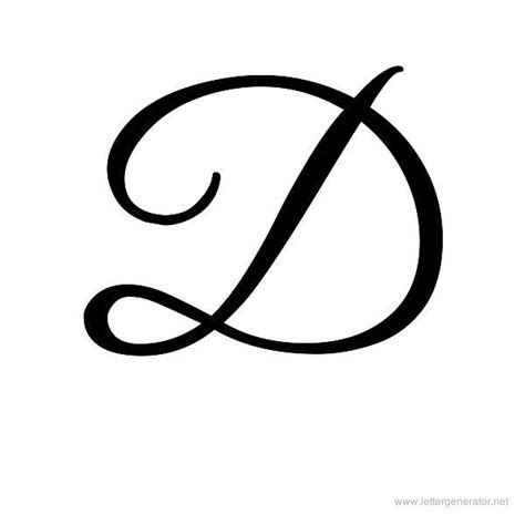 Cursive Uppercase D