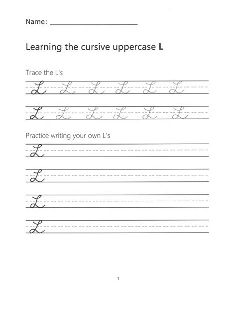 Cursive Uppercase L