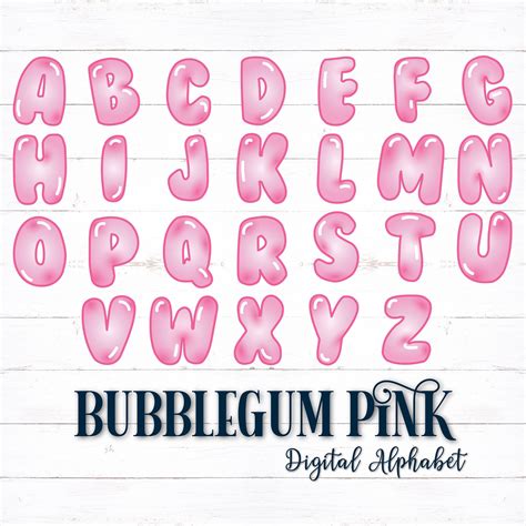 Cute Bubble Letters Alphabet
