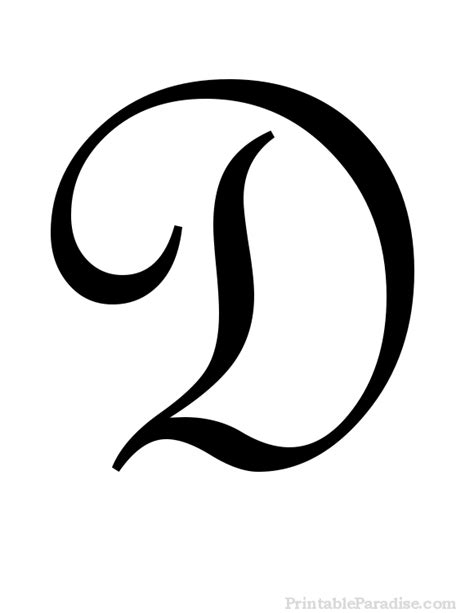 D Cursive Letter