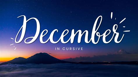 December In Cursive