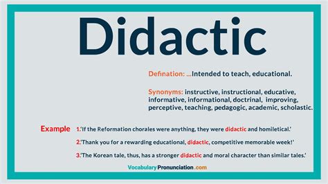 Didactic In A Sentence