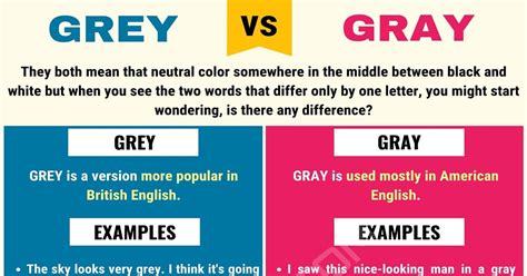 Difference Between Grey And Gray