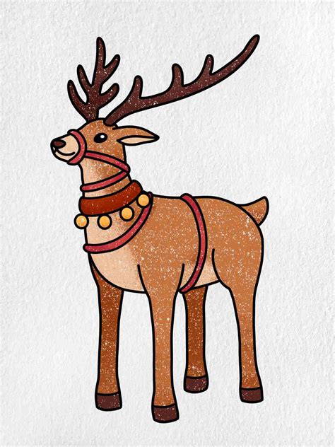 Easy Reindeer Drawing