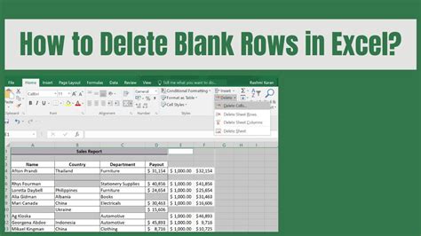 Eliminate Empty Rows Excel