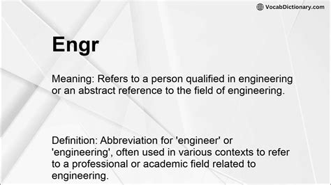 Engr Meaning