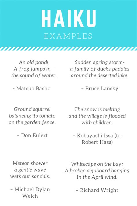 Examples Of Haiku