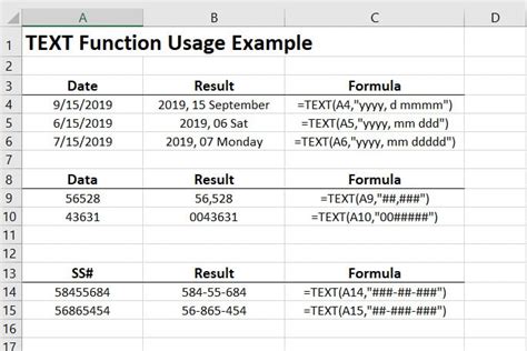 Excel Text Functions