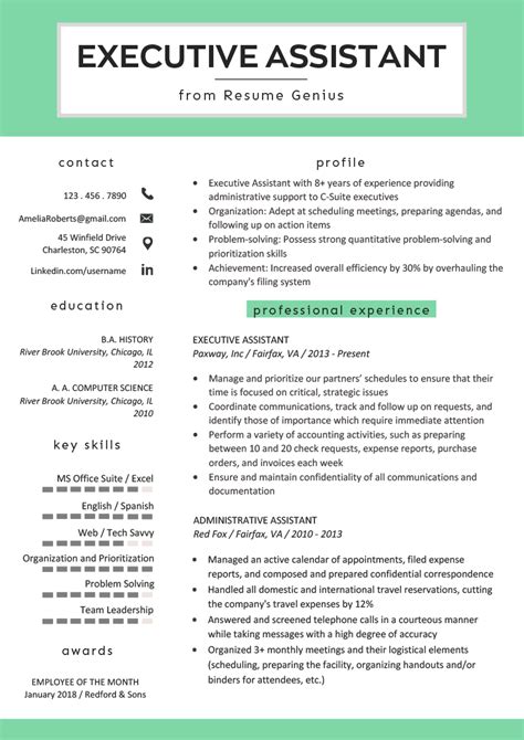 Executive Assistant Resume