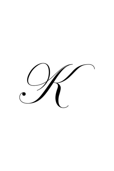 Fancy Cursive K