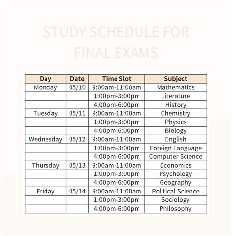 Gwu Final Exam Schedule
